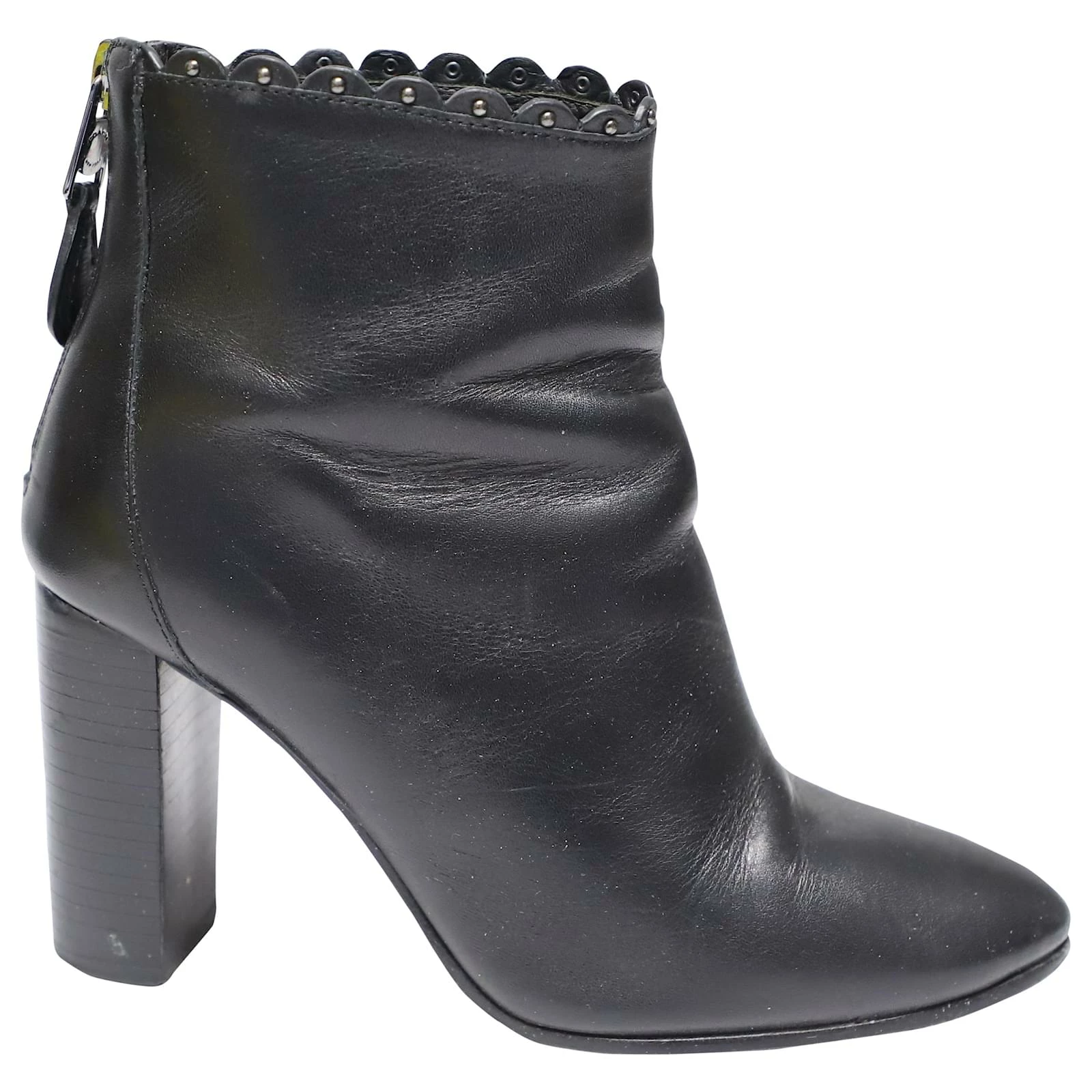 Coach Terence Ankle Boots In Black Leather 1 Coach Terence Ankle Boots In Black Leather