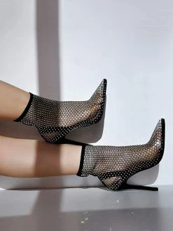 Women's Clear Boots Pointed Toe High Heel Studded Transparent Booties Sexy Fishnet Sock Boots -winter shoes Sales 2023 d0a9e9ef 3139 455b 9667 09869fd2f303
