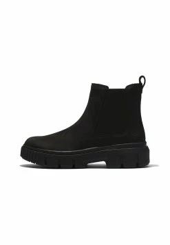 Timberland Platform Ankle Boots - Black Nubuck