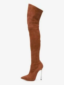 Over The Knee Boots Micro Suede Upper Coffee Brown Pointed Toe Stiletto Heel Thigh High Boots -winter shoes Sales 2023 da8d708f 1e61 46aa a0a9 9c977e5706b4