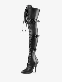 Women Sexy Boots Pointed Toe Zipper Sequins Stiletto Heel Rave Club Black Silver Thigh High Boots