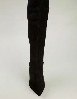 Black Thigh High Boots Womens Velvet Pointed Toe Stiletto Heel Over The Knee Boots -winter shoes Sales 2023 defa5500 07a5 4010 ae42 3698412beba1