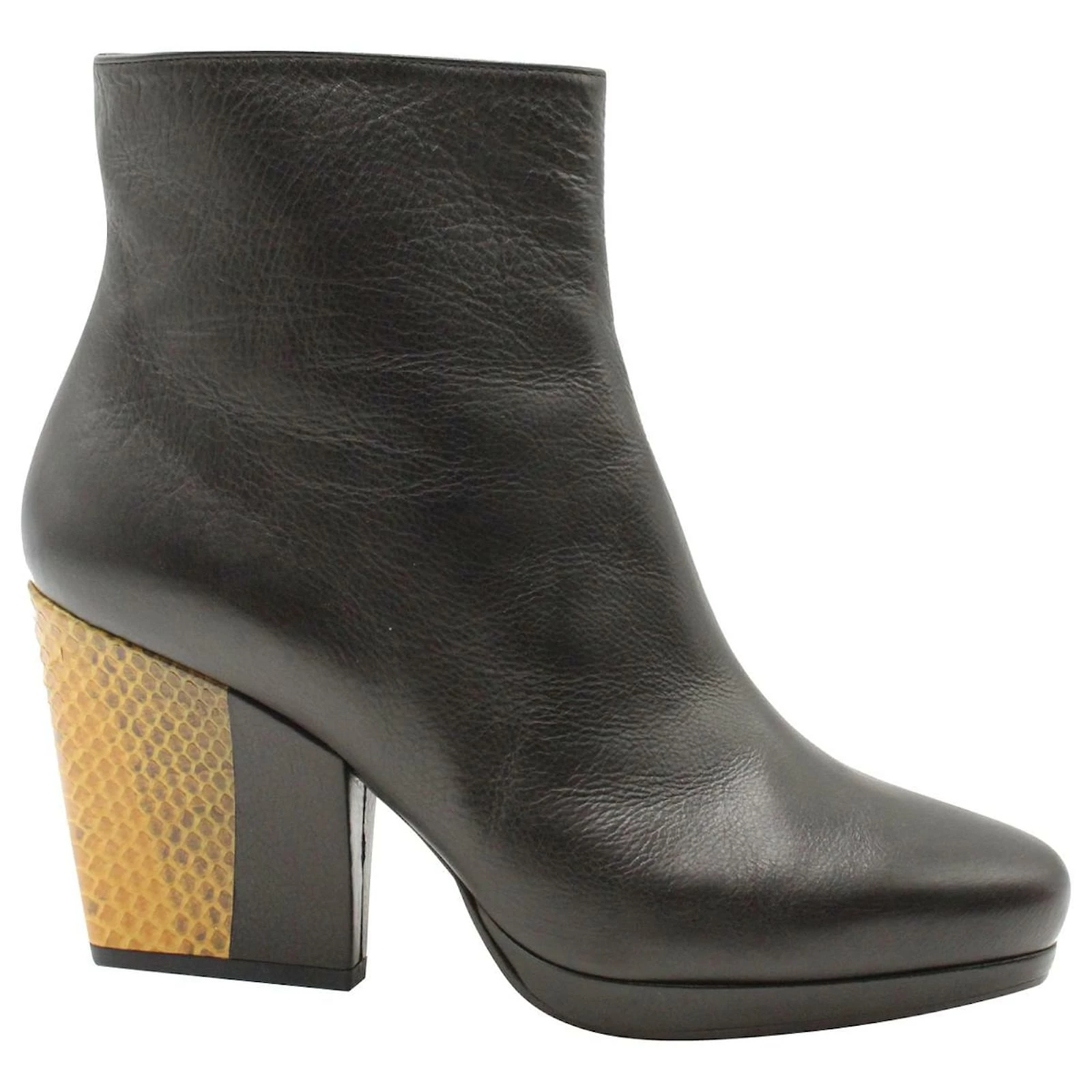 Dries Van Noten Ankle Boots In Black Leather 1 Dries Van Noten Ankle Boots In Black Leather
