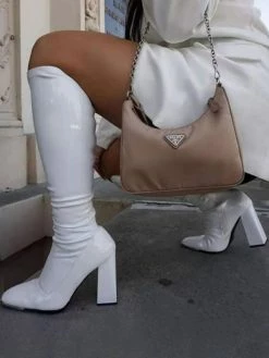 Women's Knee High Boots Patent PU Upper Chunky Heel Boots -winter shoes Sales 2023 e54448b8 5624 4805 a7b9 f3ca6b159889