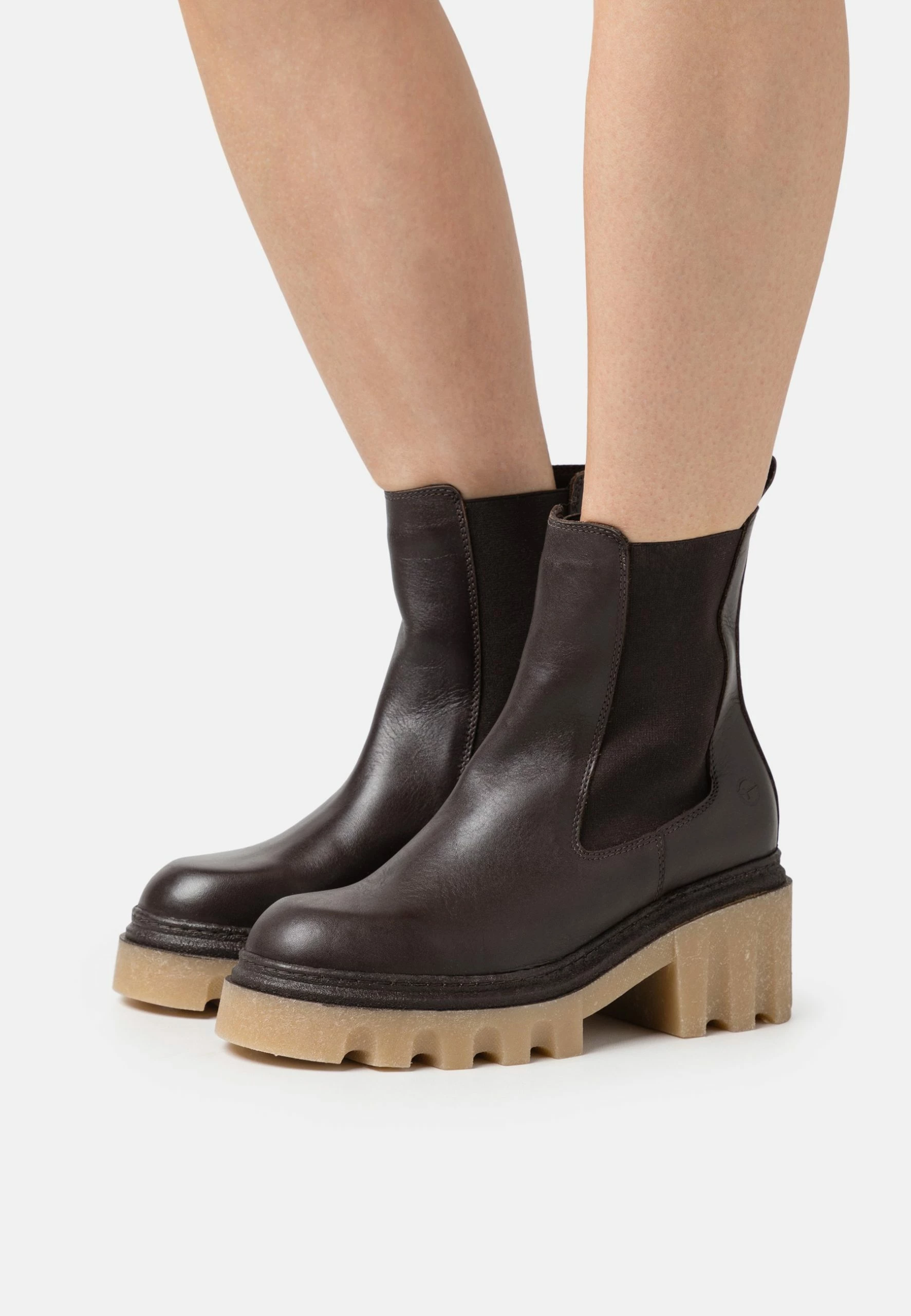 Tamaris Platform Ankle Boots - Dark Brown 1 Tamaris Platform Ankle Boots - Dark Brown