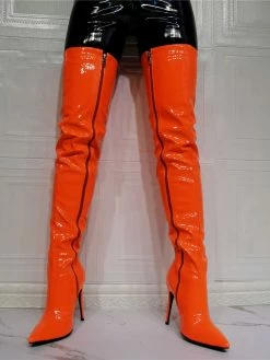 Thigh High Boots Womens Solid Color Pointed Toe Stiletto Bright Leather Heel Over The Knee Boots -winter shoes Sales 2023 f2d8a5cf 997b 43ea b5d0 4b63b5e45193