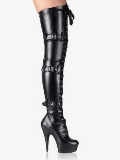 Pole Dance Shoes Women's Black Sexy High Heel Boots Lace Up Buckles Platform Stiletto Heel Thigh High Boots -winter shoes Sales 2023 f3368e53 1e40 49ca aa25 1d4c9bc83e22