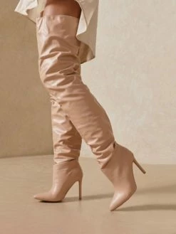 Women's Slouch Boots Pointy Toe Stiletto Heel Wide Thigh High Boots -winter shoes Sales 2023 f3efac34 5aef 45e3 ab1e 560a9616a652