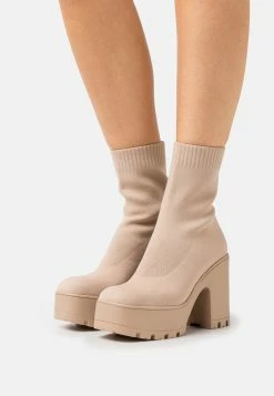 Call It Spring Vegan Nathali - Platform Ankle Boots - Beige