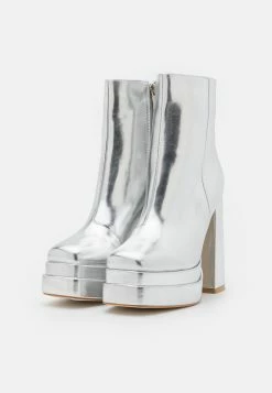 Raid Jadine - High Heeled Ankle Boots - Silver -winter shoes Sales 2023 f80ded64da494062a516b180c6c77040
