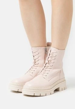 Marco Tozzi Lace-Up Ankle Boots - Powder