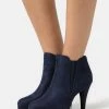 Anna Field High Heeled Ankle Boots - Dark Blue
