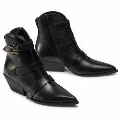 Furla Leather West Ankle Boots In Black Size 37