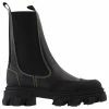 Ganni Black Leather Boots