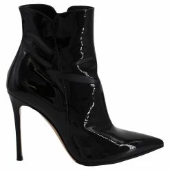 Gianvito Rossi Ankle Boots In Black Patent Leather