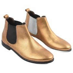 BONPOINT Ankle Boots T.EU 36 Leather Golden