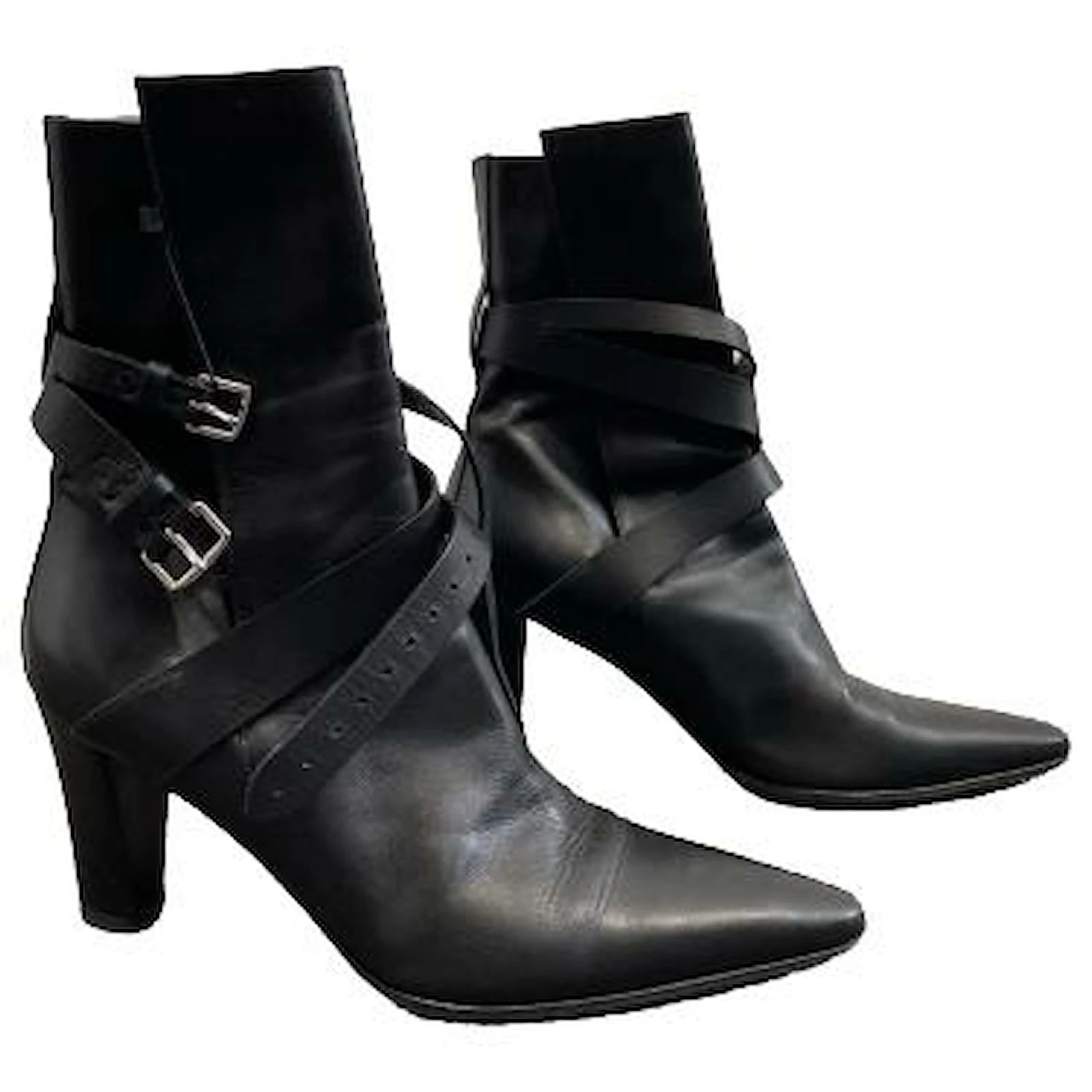 Hermès HERMES Black Leather Ankle Boots 1 Hermès HERMES Black Leather Ankle Boots