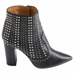 IRO Studded Ankle Boots In Black Leather