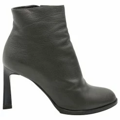 Jil Sander Ankle Boots In Dark Grey Leather