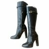 BLACK LEATHER BOOTS FENDI