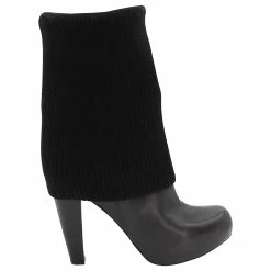 Loeffler Randall Wendy Sock Boots In Black Leather