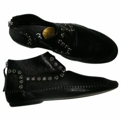 Maje Black Leather Boots, Pointure 36.