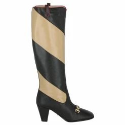 Gucci Colorblocked Leather Boots Metallic