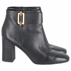 Michael Kors Gloria Ankle Boots In Black Leather