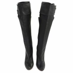 Nina Ricci Knee High Leather Boots Black