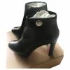 NWT Christian Louboutin Black Janis Alta 120 Leather Platform Ankle Boots