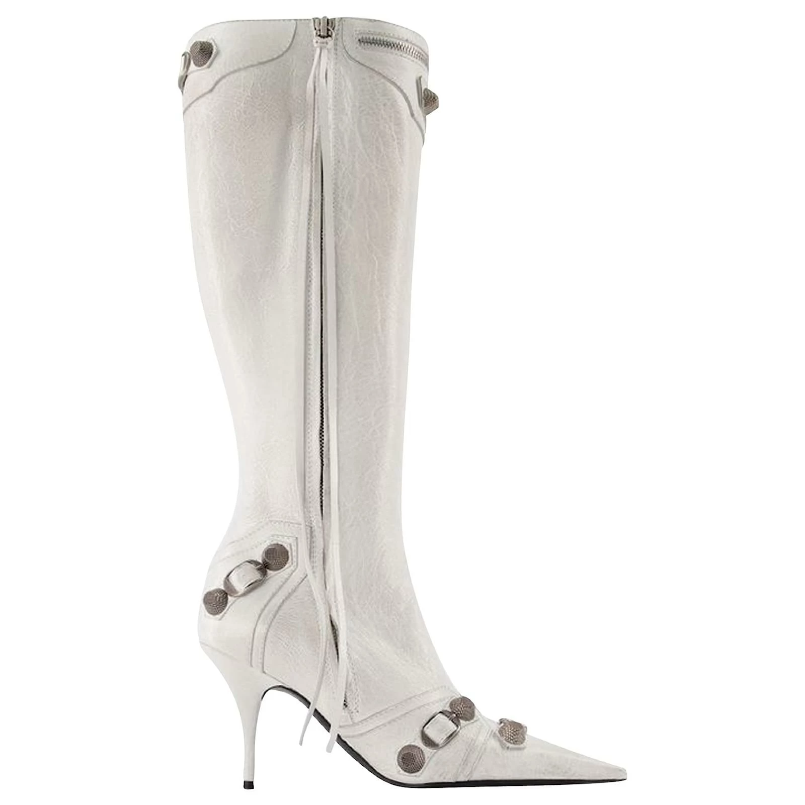 Cagole H90 Boots - Balenciaga - Leather - White 1 Cagole H90 Boots - Balenciaga - Leather - White