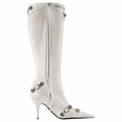 Cagole H90 Boots - Balenciaga - Leather - White