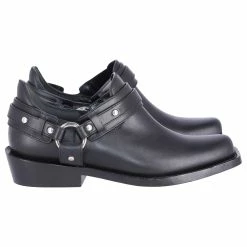 Paco Rabanne Moto Ankle Boots In Black Calf Leather