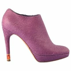 DIOR Ankle Boots T.EU 38.5 Leather Purple