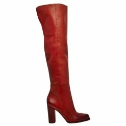 Sam Edelman Leather Thigh High Boots In Rusty Red. Never Worn.