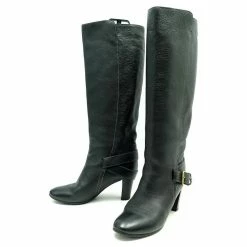 Chloé SHOES BOOTS CHLOE CAVALIERES CH15245 BLACK GRAINED LEATHER + BOOTS BOX