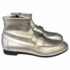 Hermès HERMES Ankle Boots T.eu 37.5 Leather Silvery