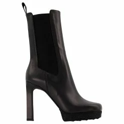 Off-White Off White Sponge Sole High Chelsea Boots In Black Leather