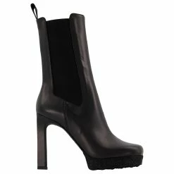 Off-White Off White Sponge Sole High Chelsea Boots In Black Leather