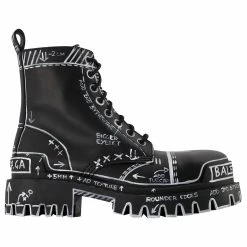 Strike L20 Ankle Boots - Balenciaga - Black/White - Leather