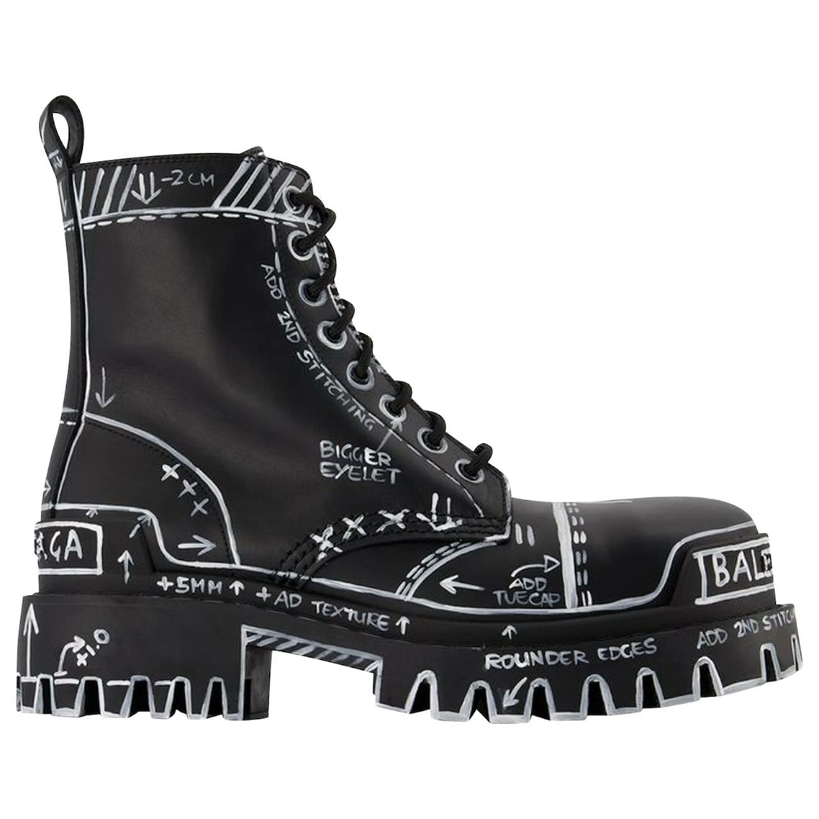 Strike L20 Ankle Boots - Balenciaga - Black/White - Leather 1 Strike L20 Ankle Boots - Balenciaga - Black/White - Leather
