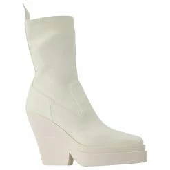 Autre Marque Texan Boots In White Synthetic Leather