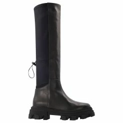 Autre Marque Tubular Boots In Black Leather