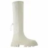 Autre Marque Tubular Boots In White Leather
