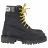 Vêtements Vetements Trucker Leather Boots With Logo Patch In Black Suede