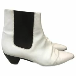 Céline CELINE Ankle Boots T.eu 41 Leather White