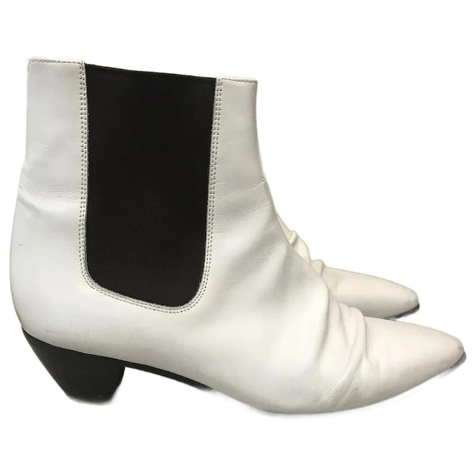 Céline CELINE Ankle Boots T.eu 41 Leather White 1 Céline CELINE Ankle Boots T.eu 41 Leather White
