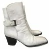 CHANEL Ankle Boots T.eu 37 Leather White