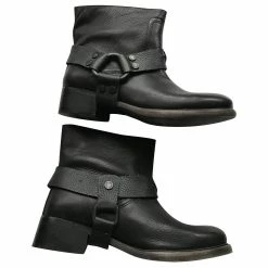 Zadig & Voltaire Roady Leather Biker Boots Black