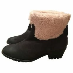 Zadig & Voltaire TEDDY CUIR LEATHER BIKER BOOTS Black